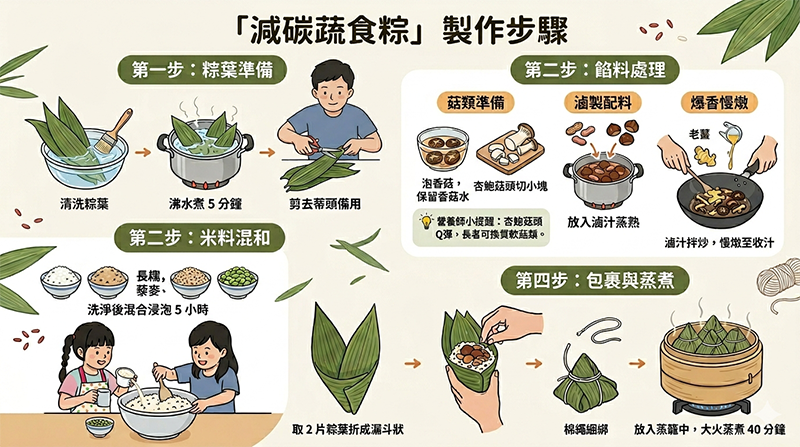 低碳蔬食粽