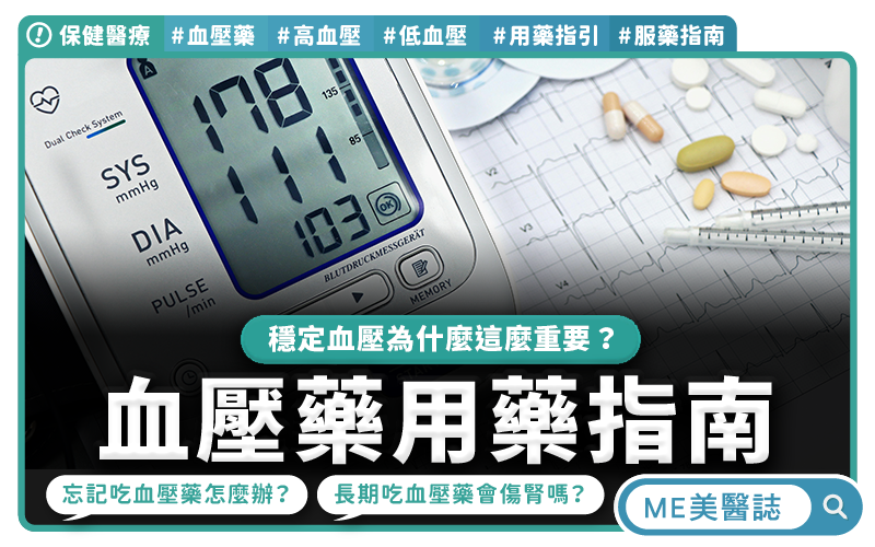 血壓藥不能隨便停？忘記吃藥怎麼辦？低血壓要吃藥嗎？高血壓用藥指南