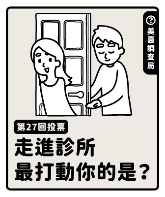 走進診所，最打動你的是哪一點？