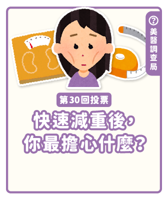 快速減重後，你最擔心什麼？
